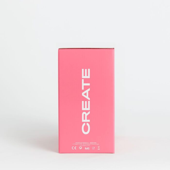 Портативний міксер для смузі та молочних коктейлів CREATE MOI, 400 мл, скло, BPA-free, 230 Вт, кремово-білий, з лезами з нержавіючої сталі
