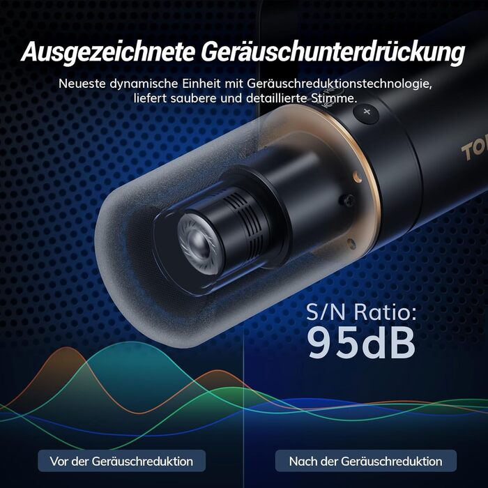 Динамічний USB/XLR мікрофон TONOR TD510+ для ПК, студії, подкастів, стрімінгу, ігор, з мікрофонною стійкою, кнопкою вимкнення звуку, для PS4/PS5, вокальний мікрофон