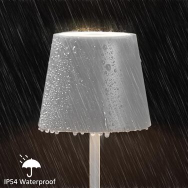 LED-лампа K-Bright 2 шт. з регулюванням яскравості, акумуляторна, бездротова, 3000K/4000K/6000K, 3 колірні температури, USB-C, IP54, пісочно-сірий колір