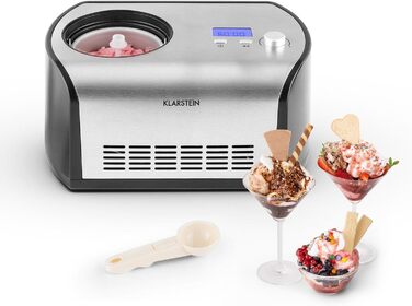 Машина для приготування морозива Klarstein Snowberry & Choc, 1.2 л, срібна