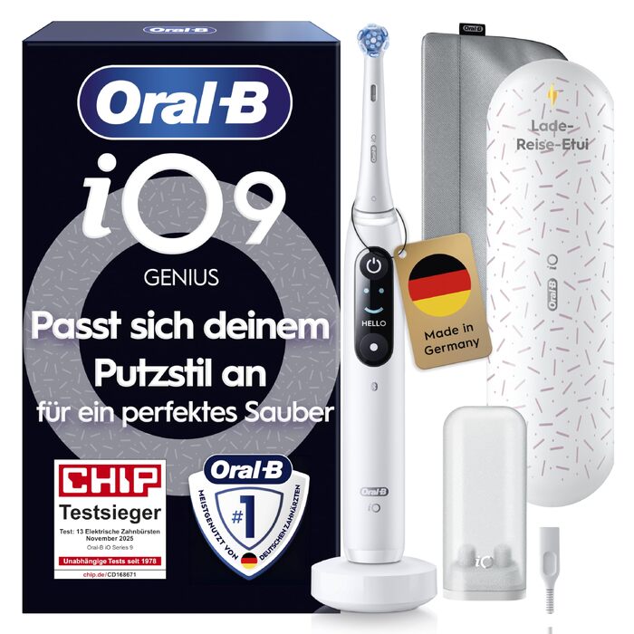 Електрична зубна щітка Oral-B iO Series 9, чорна (White Alabaster), 1 шт.