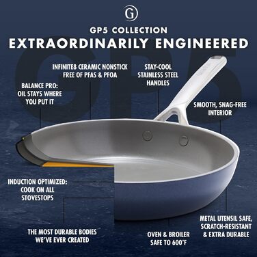 Набір сковорідок GreenPan GP5: керамічне покриття, антипригарні, 24.1 та 27.9 см, 2 шт.