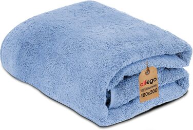 Рушник для сауни та пляжу altego XXL (100 x 200 см), бавовняний великий рушник преміум-якості, синій