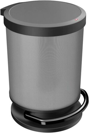 Смітник Rotho Paso 20 л з педаллю та кришкою, пластик, BPA-free, карбон металік