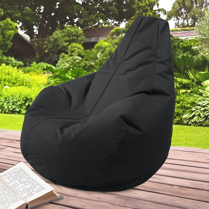 Крісло-мішок AD.CON для геймерів Outdoor & Indoor з еко-наповнювачем 225L (Чорний)
