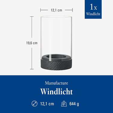 Кавова чашка Villeroy & Boch Manufacture, 2 шт., преміум фарфор, чорний колір, 12x12x19,5 см, для миття в посудомийній машині, сумісна з мікрохвильовою піччю