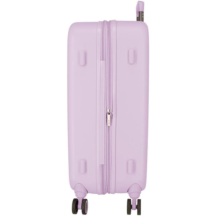 Кабінний чемодан Enso Annie Lila 40x55x20 см, жорсткий ABS, TSA-замок, 37 л, 2,74 кг, 4 подвійні колеса, ручна поклажа, розширюваний, бузковий