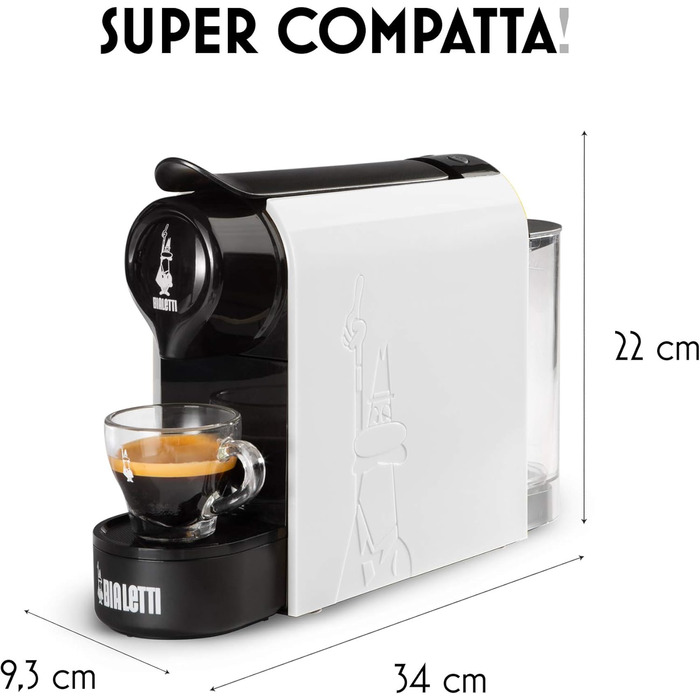 Кавомашина Bialetti Gioia, 1200 Вт, білий колір