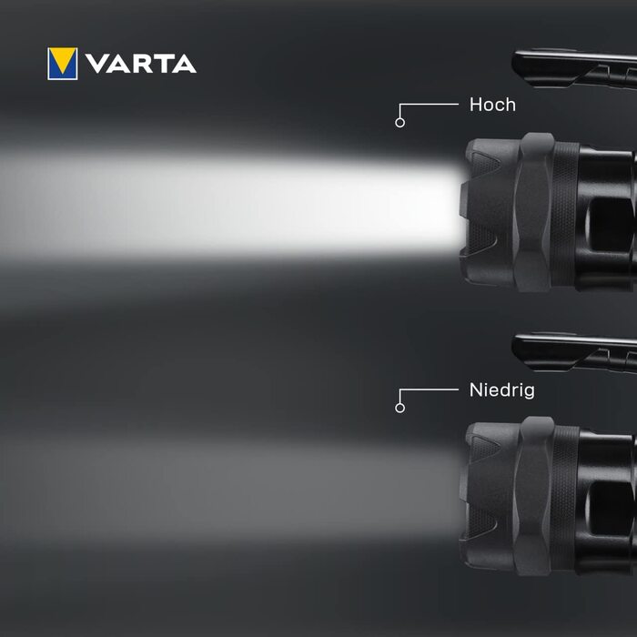 Ліхтар-ліхтар VARTA LED Indestructible BL20 Pro, 6 Вт, 6x AA, робочий, ударостійкий, захист від пилу та вологи, два режими