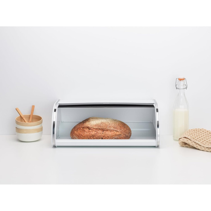 Контейнер для хліба та випічки Brabantia Rollbrotkasten, сталевий, матовий бежевий, великий