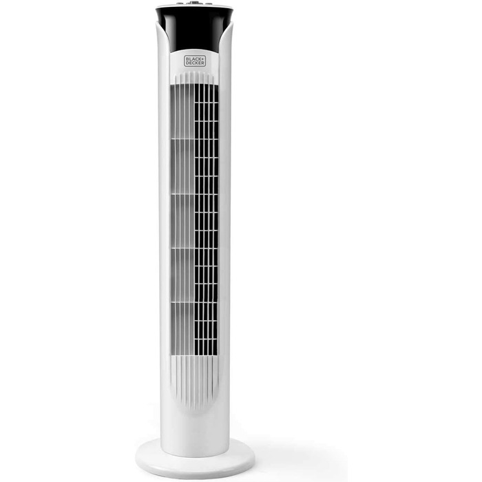 Вентилятор-колона Black+Decker BXEFT47E, 45 Вт, пластик, без пульта, 81 см, білий