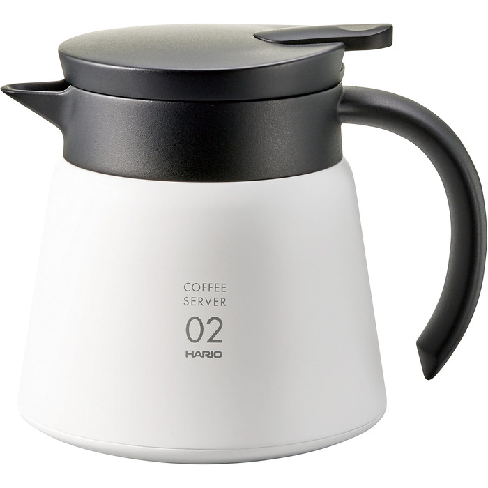 Чайник Hario V60, 550 мл, білий, нержавіюча сталь/пластик