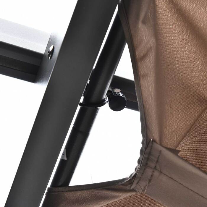 Сонячна альтанка Патіо Дах з люком Сад Alu Charcoal Grey+Coffee Brown 3x3x2.23 м