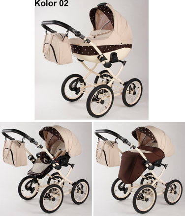 Багатофункціональний візок Didibaby Meriva 3в1, алюмінієвий, чорний