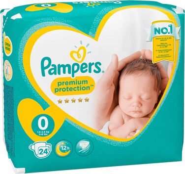 Підгузки Pampers Premium Protection, розмір 0, 48 шт.