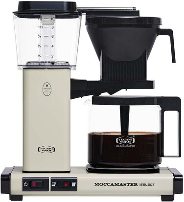 Кавоварка Moccamaster KBG Select ретро, фільтр, 1.25 л, офф-вайт