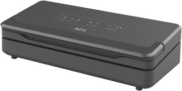 AEG A6-1-6AG Вакуумний пакувальник для продуктів: швидке, автоматичне вакуумування, подвійне запаювання, режим Pulse, сухий/вологий, BPA-free, сірий
