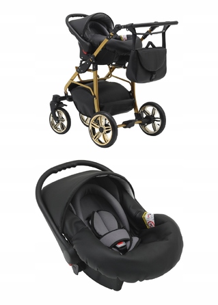 Коляска 3в1 EL-CAR Cosmo Gold, графіт+попіл
