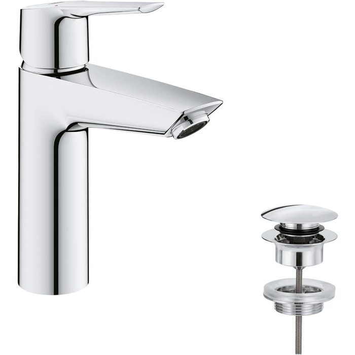 Змішувач для ванної кімнати GROHE Start, водозберігаючий, хром, з Pop-Up, 19см, 24204002