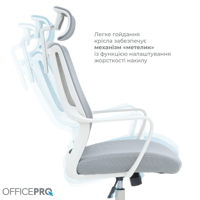 Крісло офісне OfficePro Harmony OC310-W-LG-LG