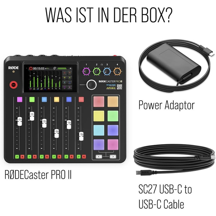 RØDE RØDECaster Duo: Комплект для подкастів, стрімінгу, музики (RCP II Noir)
