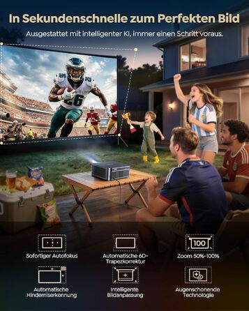 Проєктор Beamer 4K з Google TV 14.0