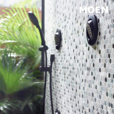 Душовий набір Moen 3558EPBL Eco-Performance: ручна лійка з 5 функціями, штанга 76,2 см та шланг 175,9 см, матовий чорний