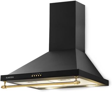 Витяжка кухонна Klarstein Montblanc, настінна з режимами відведення та рециркуляції, 60 см, чорна, потужність 610 м³/год