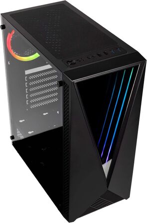 Корпус для ПК KOLINK Void RGB Midi Tower з гартованим склом, ігровий комп'ютерний корпус з підсвічуванням, вентилятор у комплекті
