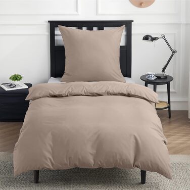 BEDSURE Комплект постільної білизни 135x200 з бавовни 4-х частинний - комплект постільної білизни, 2 наволочки 80x80 см, Oeko-TEX, колір хакі