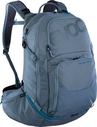 Рюкзак EVOC Explorer Pro 26 л сталевий, з системою вентиляції спини, поясом Airo Flex, відділенням для питної системи та дощовиком – якісний міський та туристичний рюкзак