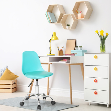 Дитячий стілець-крісло FANCY II, обертовий, бірюзовий, hjh OFFICE