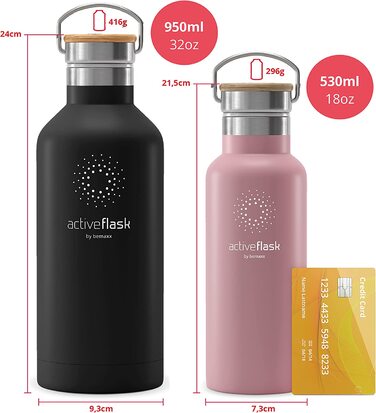 Термос-бутилка з нержавіючої сталі ACTIVE FLASK з трубочкою, 3 кришки, BPA-free, герметична, підходить для газованої води, спортивна фляга для води, термос для велосипеда, дітей, чаю