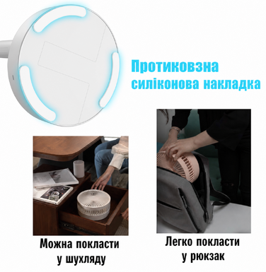 AICase акумуляторний настільний і підлоговий вентилятор з пультом, бездротовий, тихий, 4 швидкості, портативний, складаний, регульована висота, 19,7 см, 7200mAh, з USB-C кабелем для зарядки