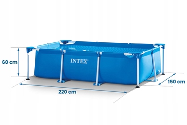 Каркасний прямокутний басейн Intex 220 x 150 см