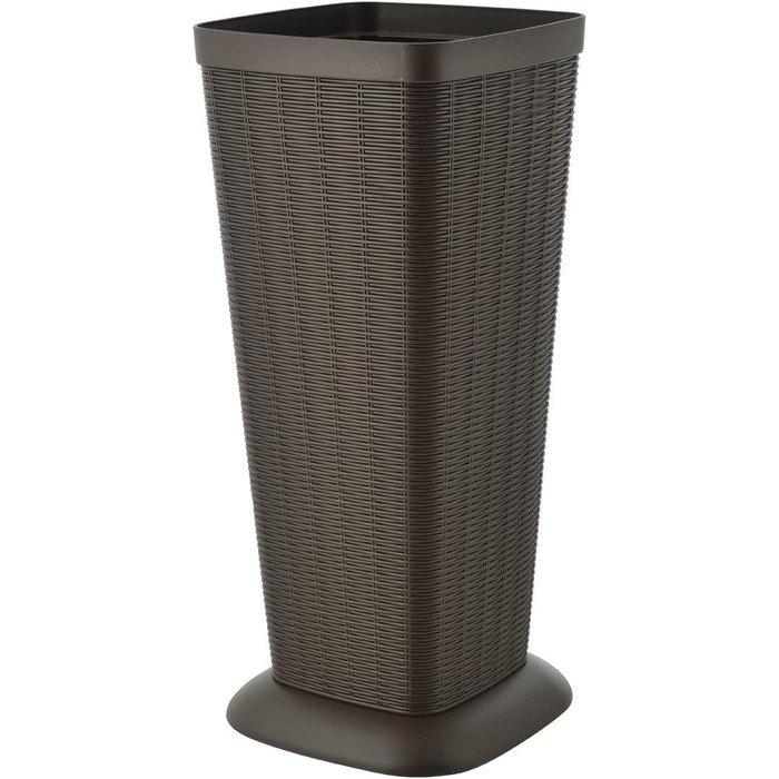 Пластикова корзина для зберігання Stefanplast у стилі ротанг, 25,5×25,5×57 см