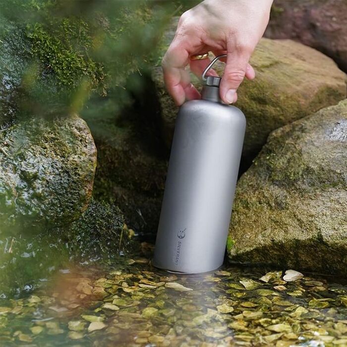 Фляга SILVERANT Titan 500/600 мл для води, кемпінгу, туризму та активного відпочинку. Легка, міцна, з вузьким горлом