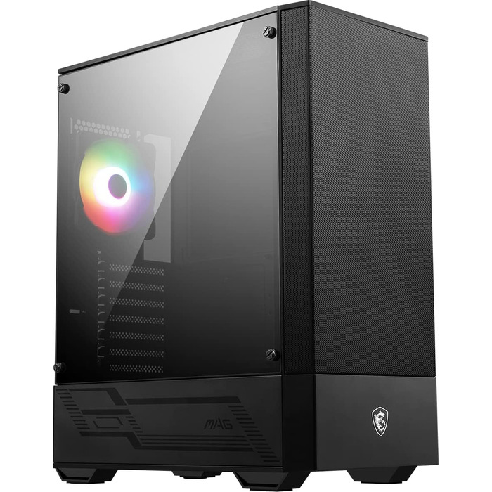 Корпус MSI MAG Forge 110R Mid-Tower ATX, чорний, з RGB підсвічуванням, 2x USB 3.0, 1x 120мм A-RGB вентилятор