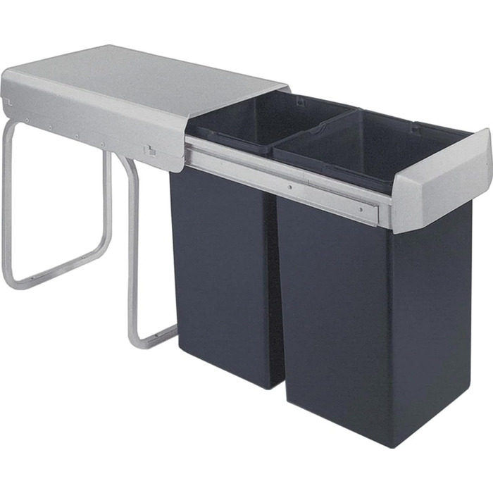 Смітник Wesco Double Boy Deluxe, нержавіюча сталь, сірий алюміній