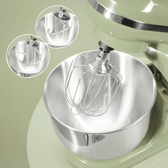 Міксер Cecotec Cecomixer Merengue 5L 1200W: 6 швидкостей, сталева чаша 5л, зелений, 5 функцій