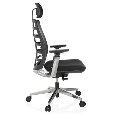 Офісне крісло / Поворотне крісло SPINIO ELITE Сітка для спинки / Тканина сидіння Чорний hjh ОФІС