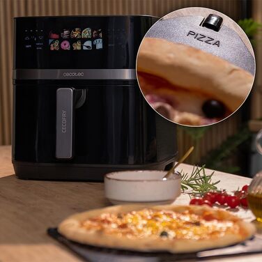 Аерофритюрниця Cecotec Cecofry & Grill Duoheat 4000 без олії, 8л, 1900Вт, з рухомою перегородкою та грилем, чорна