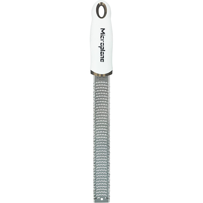 Microplane Premium Classic: терка для цитрусових та сиру, білий колір