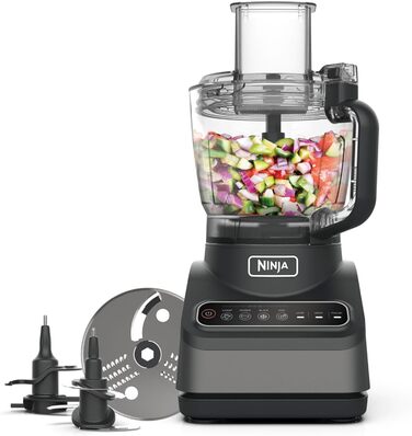Кухонний комбайн Ninja BN650EU, 850 Вт, 2,1 л, 4 програми, ножі для нарізання, подрібнення, замішування тіста, 3 швидкості, чорний, можна мити в посудомийній машині