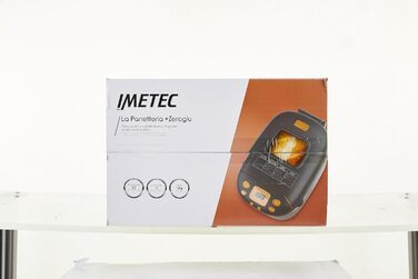 Хлібопічка Imetec La Panetteria +Zeroglu для хліба, чіабати, булочок і кексів з натурального та безглютенового борошна, 20 програм, 2 лопатки, контроль температури, з рецептурником
