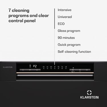 Посудомийна машина Klarstein Mini 6 комплектів, тиха, компактна, 7 програм, для дому, офісу, кемпінгу, з підключенням до води