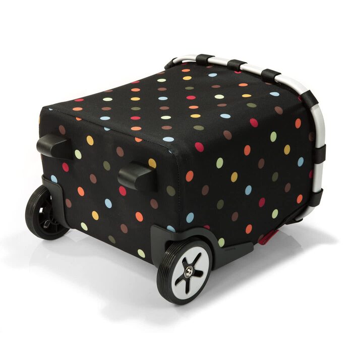 Reisenthel Carrycruiser Dots – Сумка-візок для покупок із міцною алюмінієвою рамою, плечовим ременем, знімною сітчастою внутрішньою кишенею, водовідштовхувальна