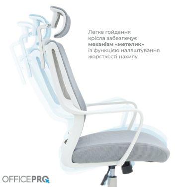 Крісло офісне OfficePro Harmony OC310-W-LG-LG