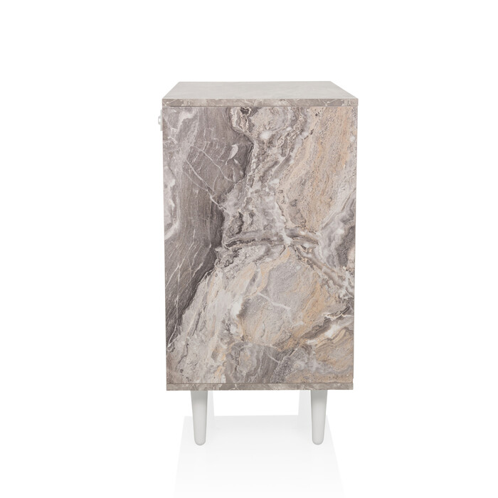 Сервант / комод LYKKJA 76x39,5x76 см 2 шухляди 2 двері коричневий/білий hjh LIVING