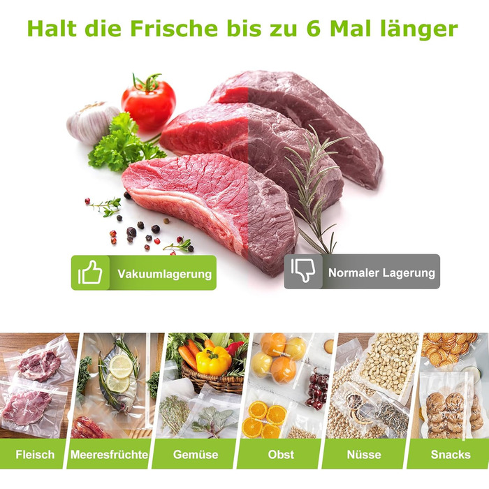 Рулони для вакуумного пакування Bonsenkitchen 28x600 см (2 шт) - Професійні пакети для вакууматора, харчові, BPA-free, для Sous Vide